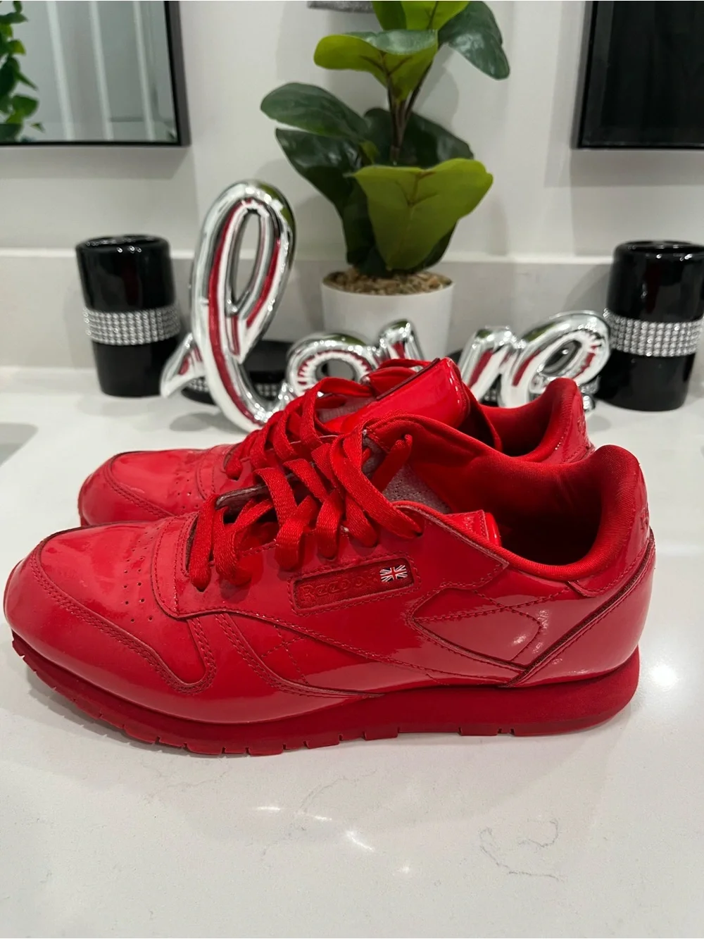 Reebok Kids' Bright Red Patent Sneakers